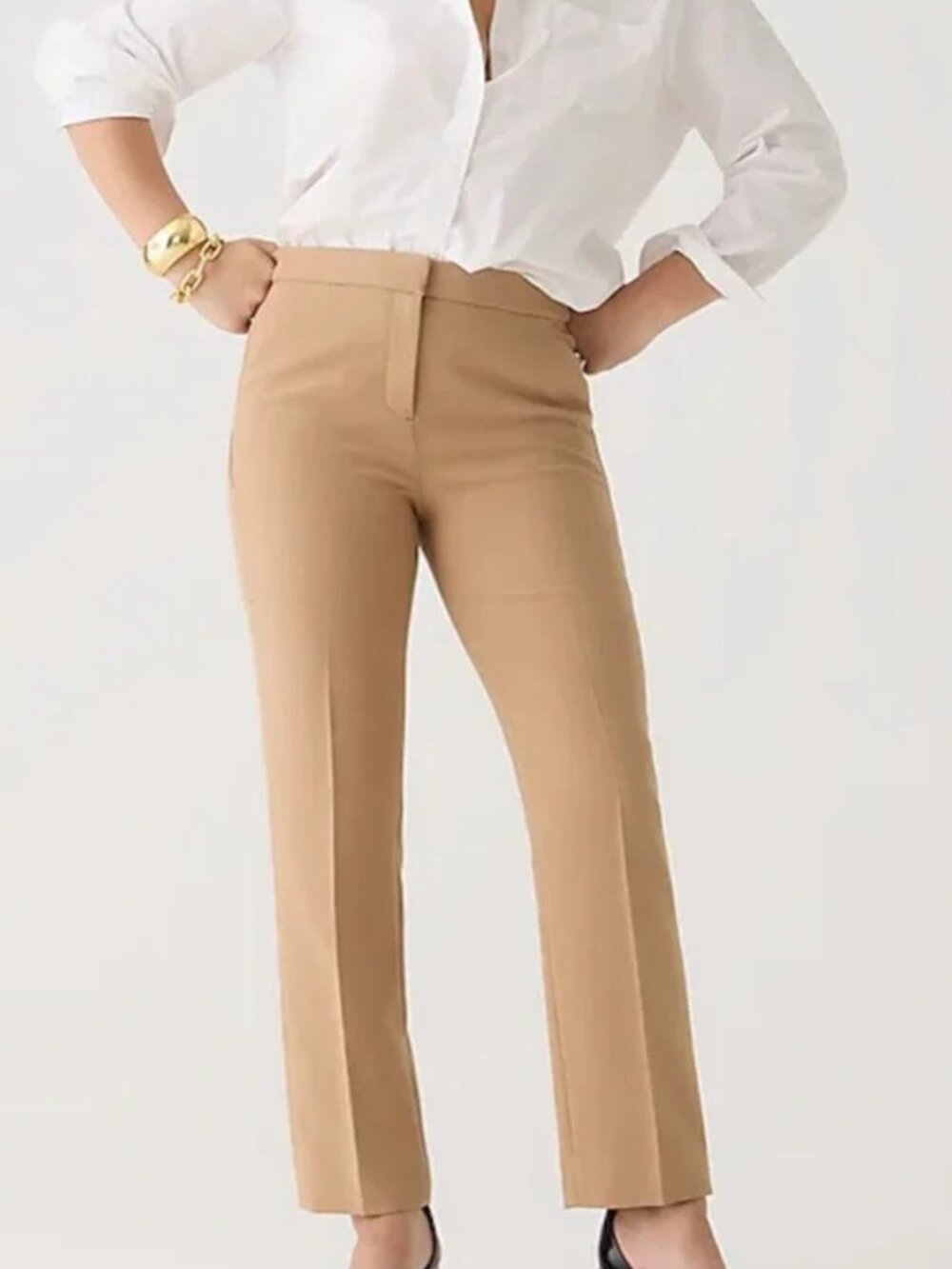 J.Crew Campbell Trousers Camel Tan 00 Zipper Pockets